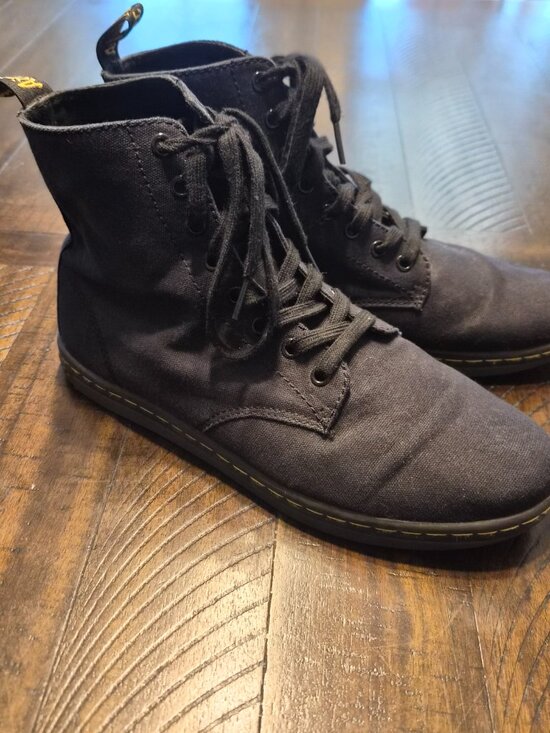 Doc Martens Alfie Black Canvas Ankle High Top Men\'s Size 10 AW004 main image 7